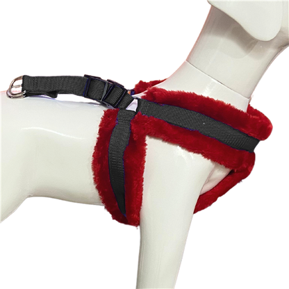 Adjustable Soft Fur-Padded Nylon Dog Harness