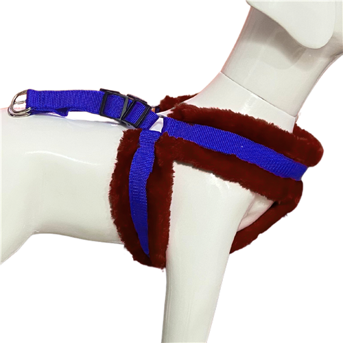 Adjustable Soft Fur-Padded Nylon Dog Harness