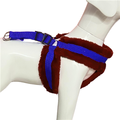 Adjustable Soft Fur-Padded Nylon Dog Harness