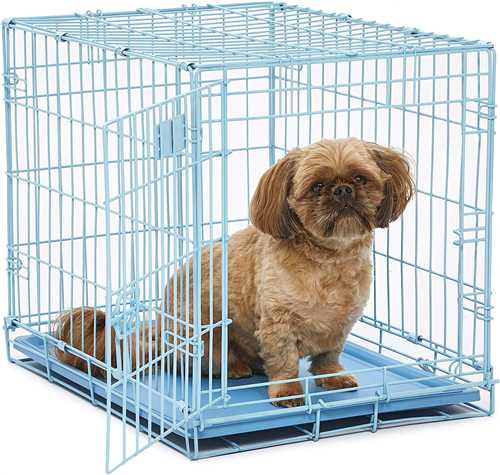Dog Cottage Cage with Removable Tray Crate Double Door