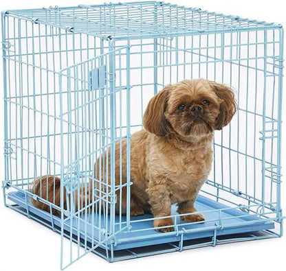 Dog Cottage Cage with Removable Tray Crate Double Door