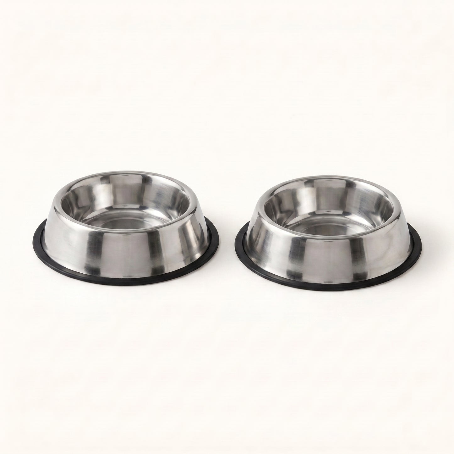 Stainless Steel Non-Slip Pet Bowls – Set of 2