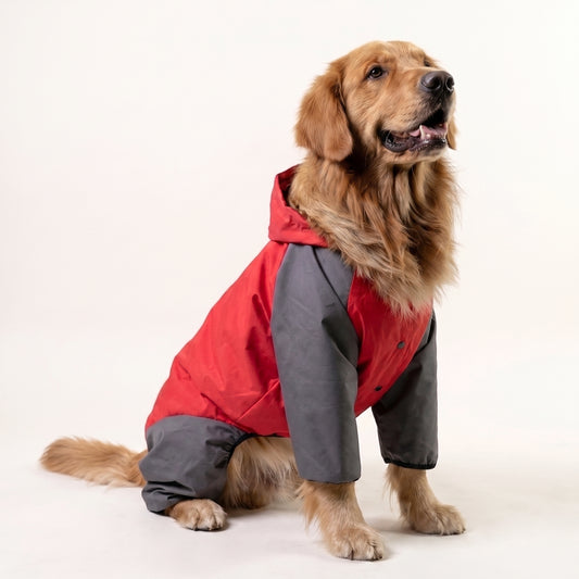 Storm Guard Waterproof Dog Raincoat with Transparent Hood