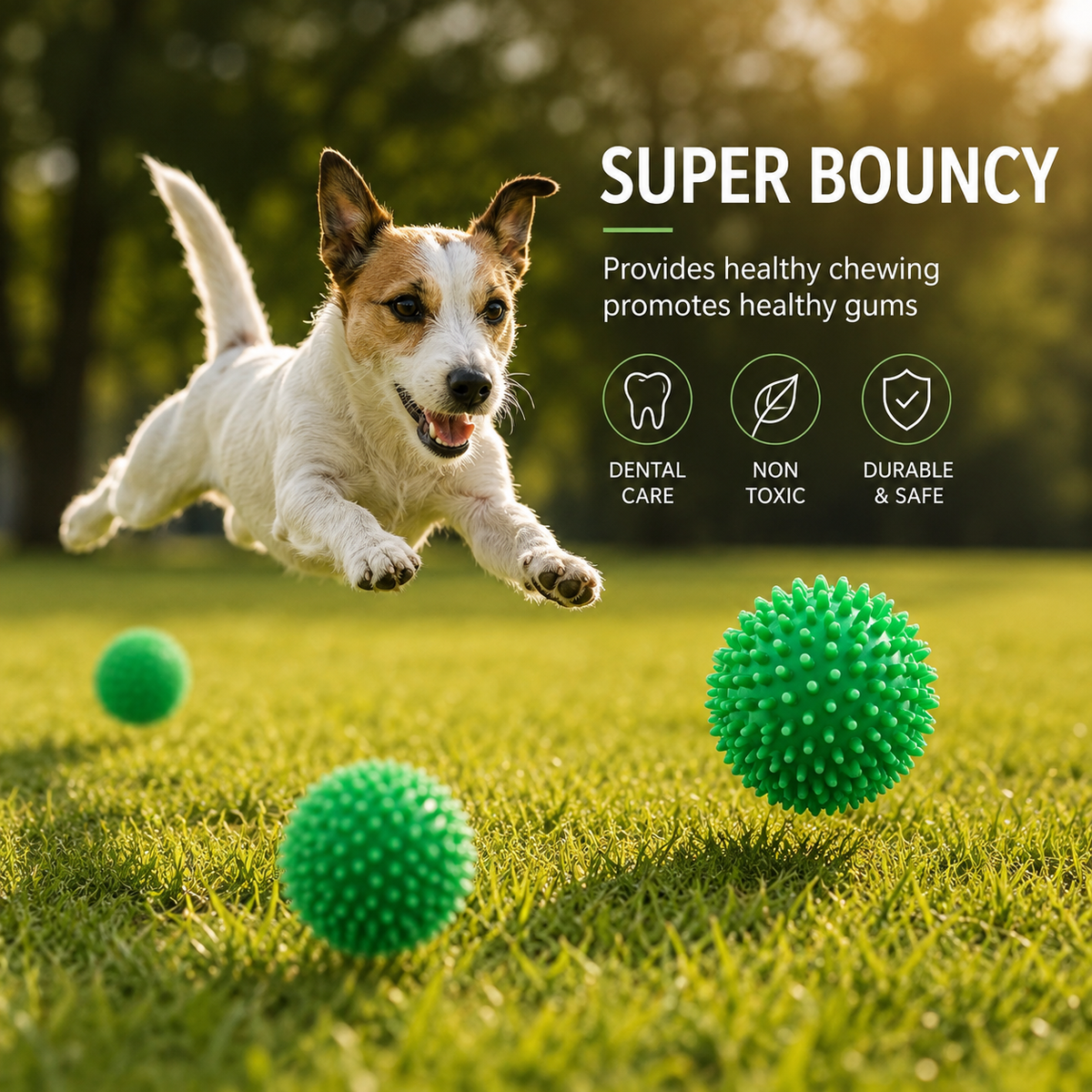 Rubber Spiked Ball Toy for Dogs