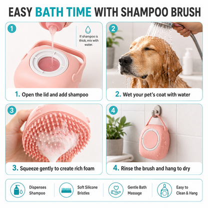 Silicone Pet Shampoo Bath Brush