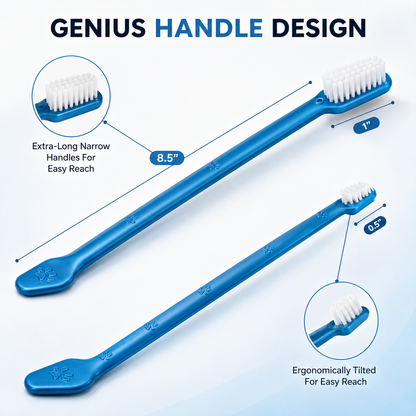 Double-Ended Pet Toothbrush for Dogs & Cats