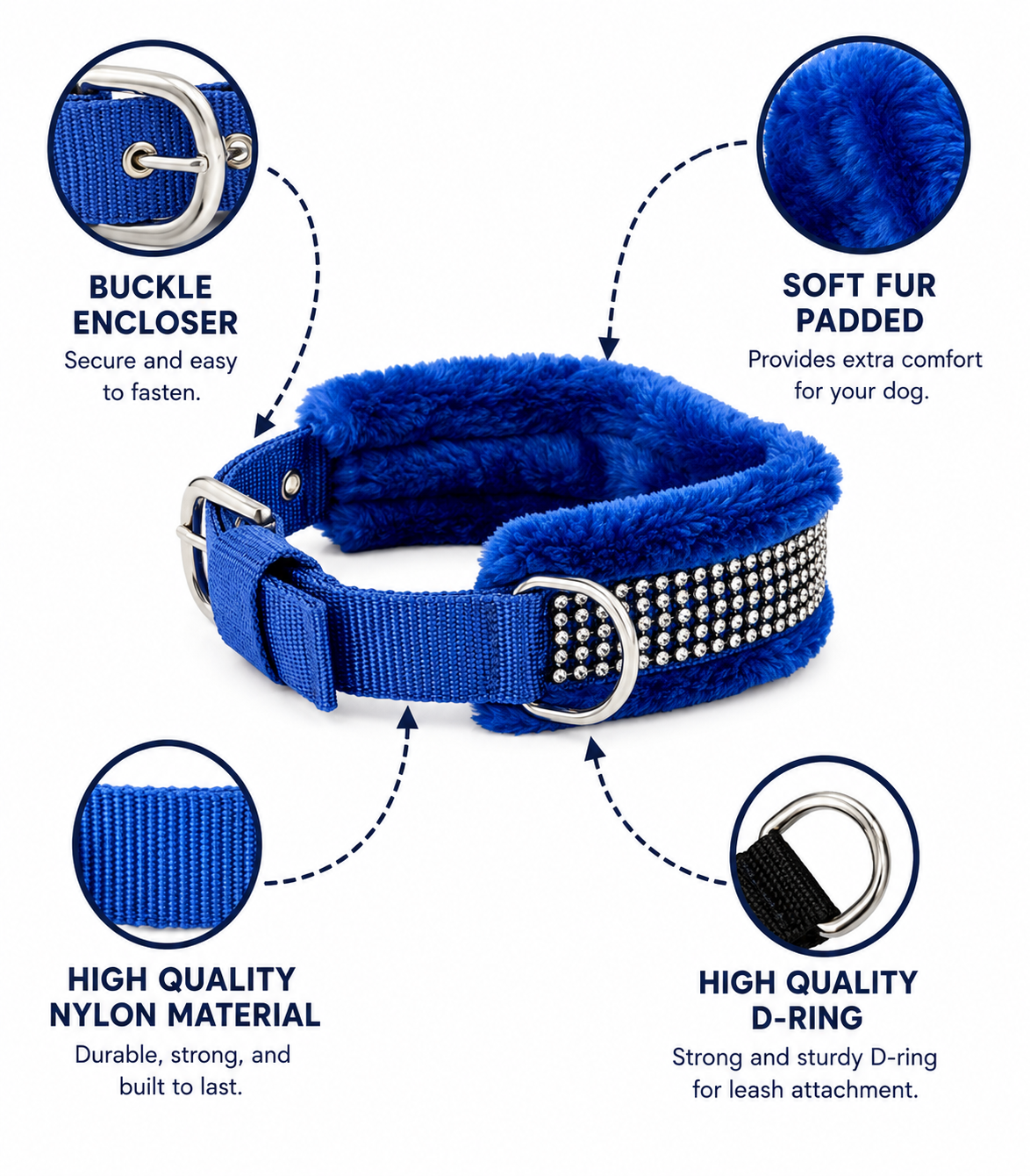 Adjustable Soft-Lined Dog Collar