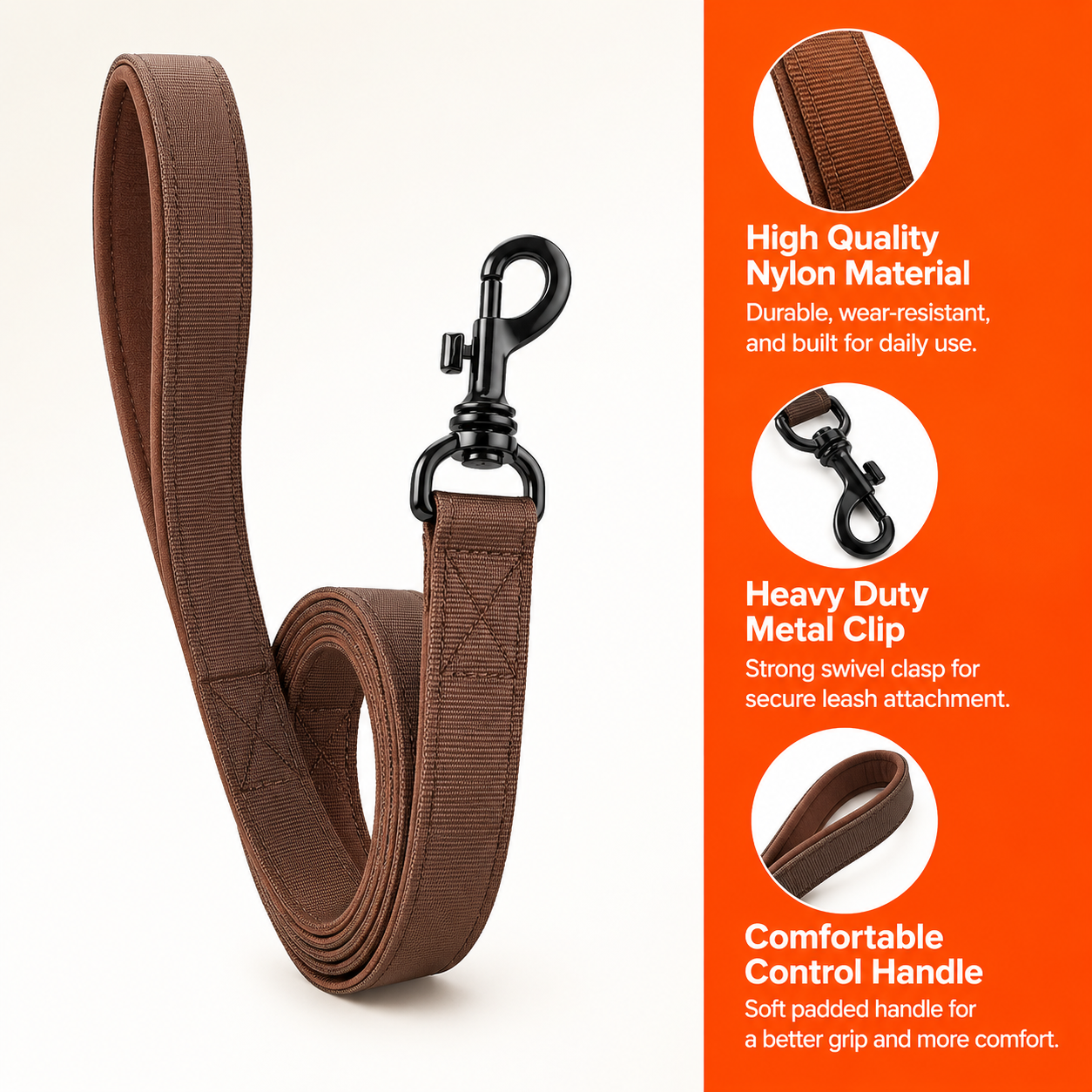 Nylon Dog Leash – 137 cm