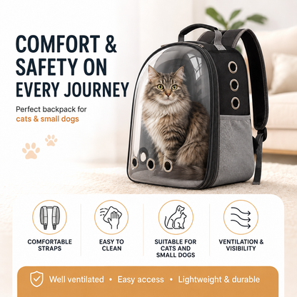 Transparent Ventilated Pet Carrier Bag
