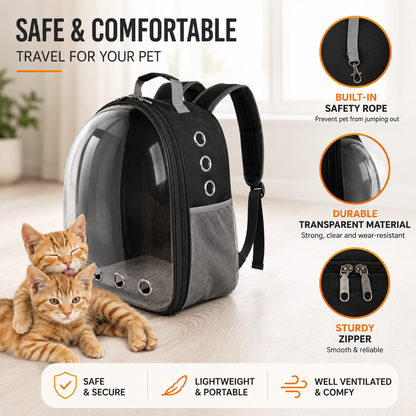 Transparent Ventilated Pet Carrier Bag