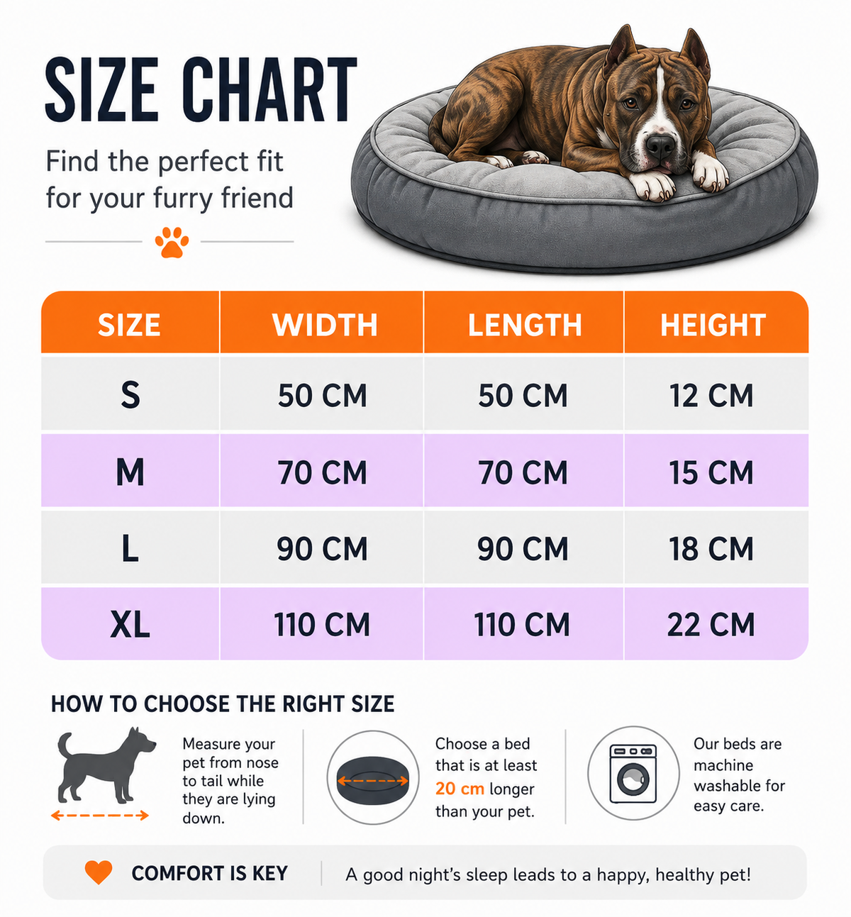 Reversible Round Donut Bed for Dogs & Cats