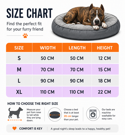 Reversible Round Donut Bed for Dogs & Cats