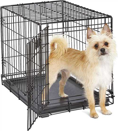 Dog Cottage Cage with Removable Tray Crate Double Door