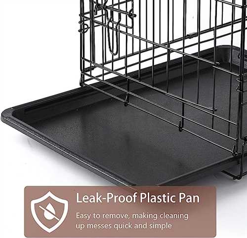 Dog Cottage Cage with Removable Tray Crate Double Door