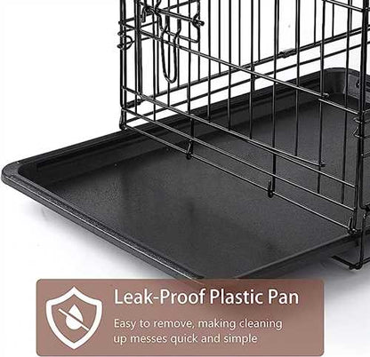 Dog Cottage Cage with Removable Tray Crate Double Door