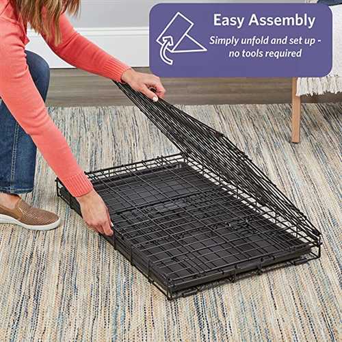 Dog Cottage Cage with Removable Tray Crate Double Door