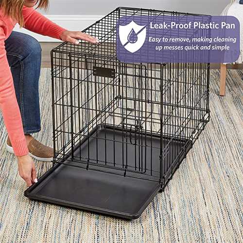 Dog Cottage Cage with Removable Tray Crate Double Door