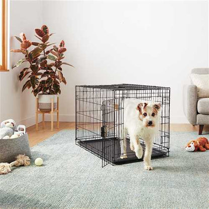 Dog Cottage Cage with Removable Tray Crate Double Door