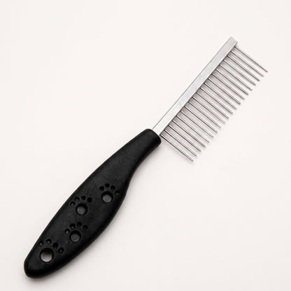 Stainless Steel Pin Grooming Brush with Soft Grip Handle
