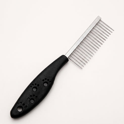 Stainless Steel Pin Grooming Brush with Soft Grip Handle