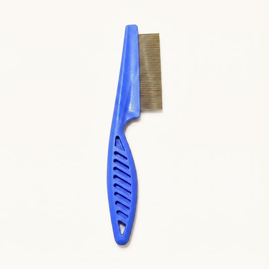 Stainless Steel Flea Comb for Dogs & Cats – Blue