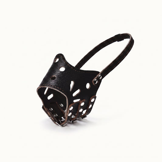 Adjustable Leather Dog Muzzle