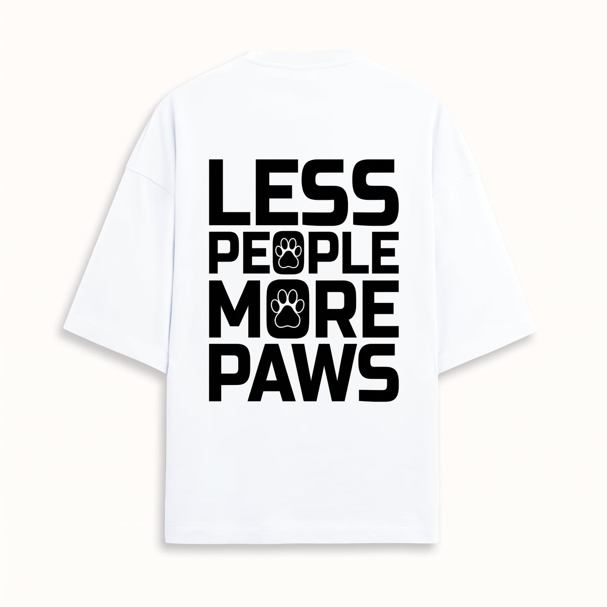 Less People More Paws – Unisex Oversized Terry Tee