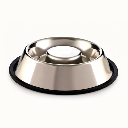 Stainless Steel Slow Feeder Bowl for Dogs
