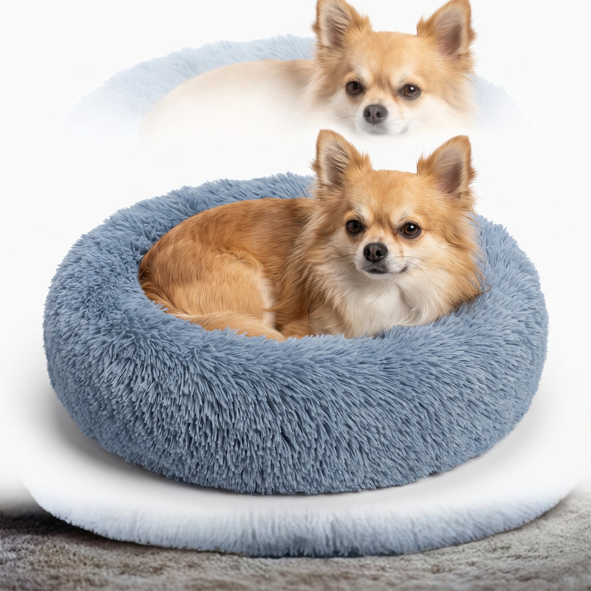 Reversible Round Donut Bed for Dogs & Cats