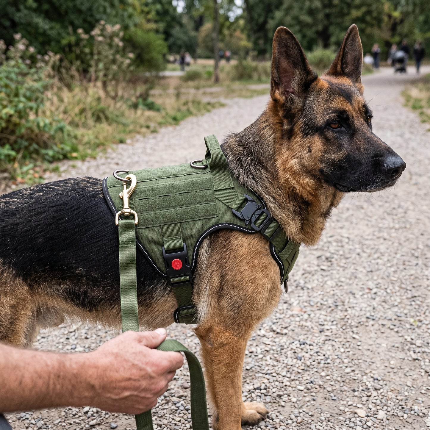 Adjustable Tactical Dog Harness & Leash Set