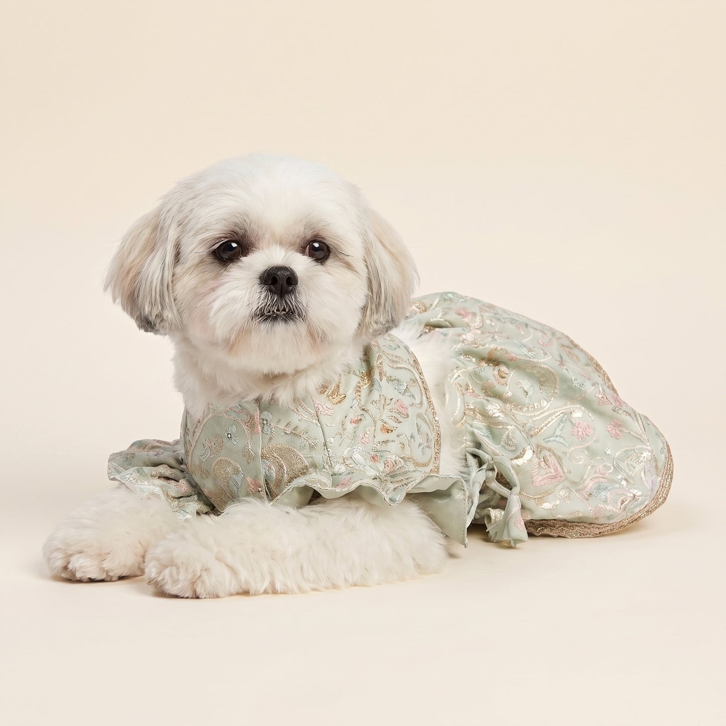 Mint Swirl Designer Lehenga for Dogs
