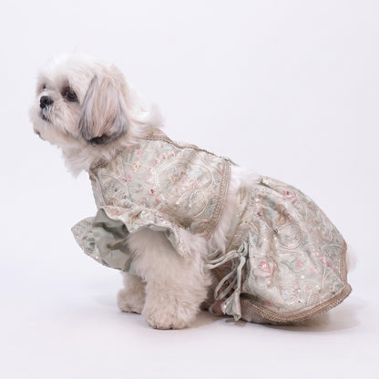 Mint Swirl Designer Lehenga for Dogs
