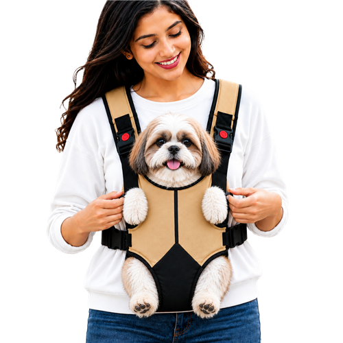 Puppy Carrier Backpack, Adjustable Front & Back Carrying Bag, Comfortable Pet Travel Bag for Walking, Hiking & Outdoor Trips (Upto 02-10KG Pet, Khaki)