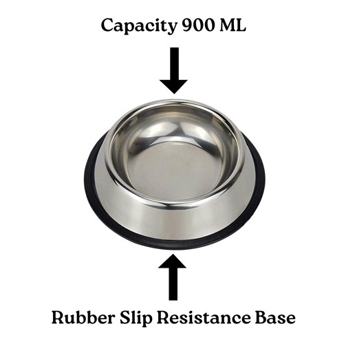 Stainless Steel Food/Water Feeding Bowl for Dogs & Puppies