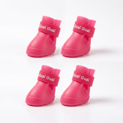 Waterproof Dog Rain Boots with Grip Sole