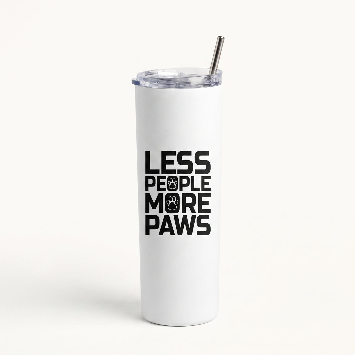 Less People More Paws Insulated Tumbler