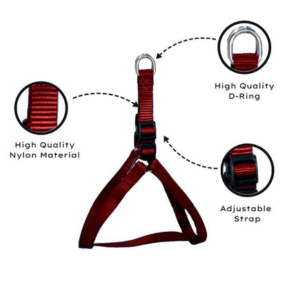 Adjustable Nylon Dog Harness – 0.75 Inch