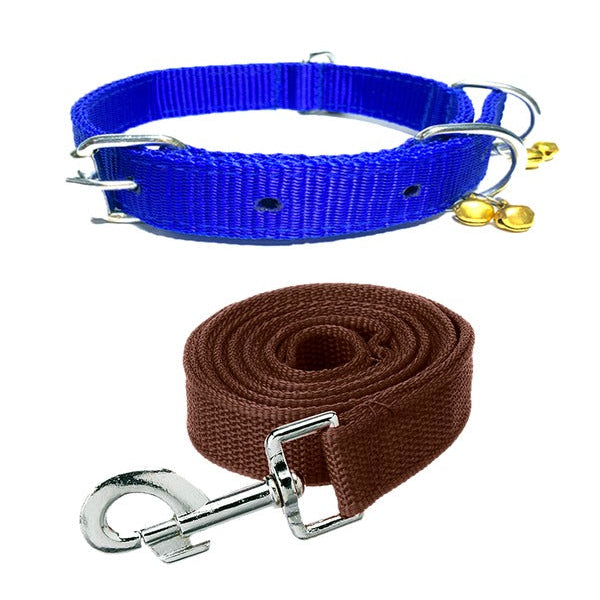 Nylon Bell Collar & Leash Set