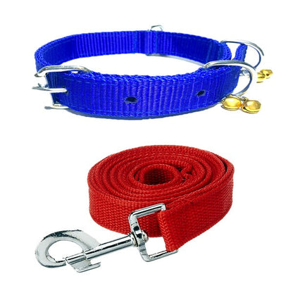 Nylon Bell Collar & Leash Set