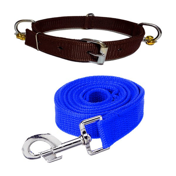 Nylon Bell Collar & Leash Set