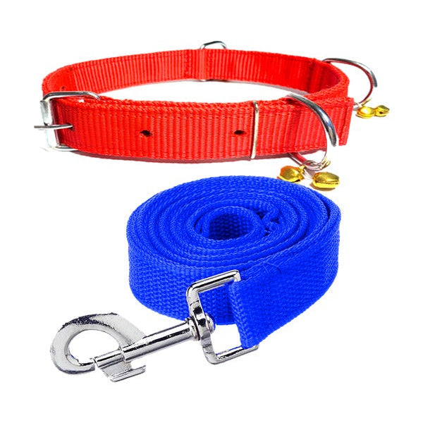 Nylon Bell Collar & Leash Set