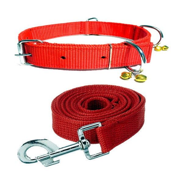 Nylon Bell Collar & Leash Set