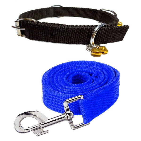 Nylon Bell Collar & Leash Set
