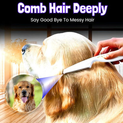 Stainless Steel Flea Comb for Dogs & Cats – Blue
