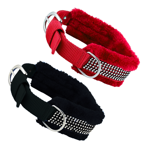 Set of 2- Adjustable Soft-Padded Dog Collar