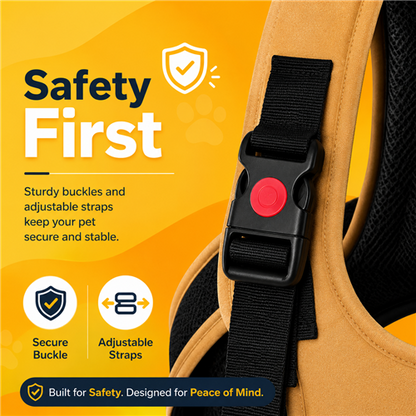 Puppy Carrier Backpack, Adjustable Front & Back Carrying Bag, Comfortable Pet Travel Bag for Walking, Hiking & Outdoor Trips (Upto 02-10KG Pet, Khaki)