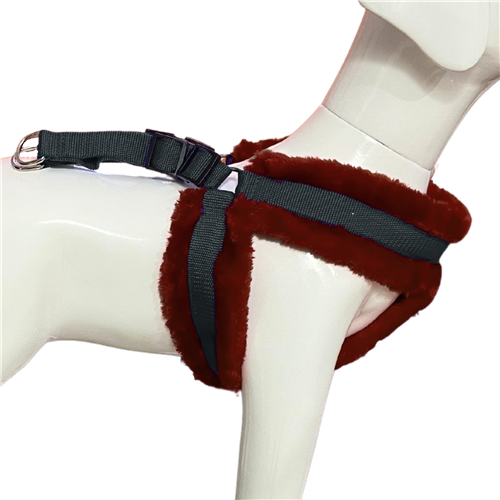 Adjustable Soft Fur-Padded Nylon Dog Harness