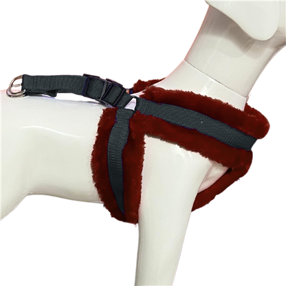 Adjustable Soft Fur-Padded Nylon Dog Harness