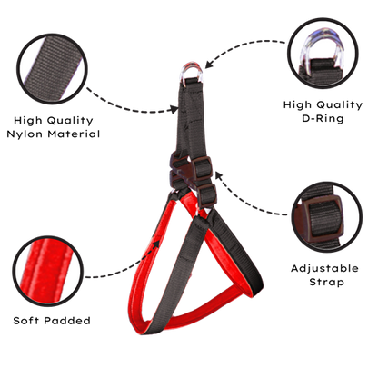 Soft Padded Nylon Dog Harness with Adjustable Straps