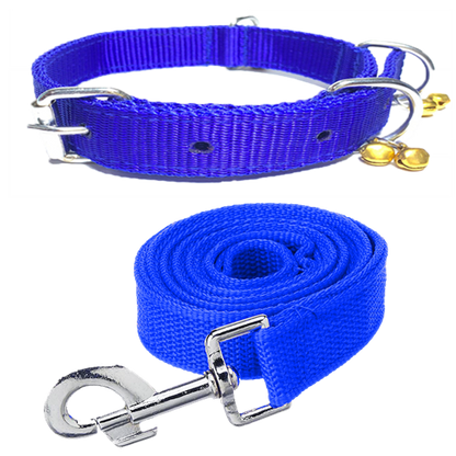 Nylon Bell Collar & Leash Set